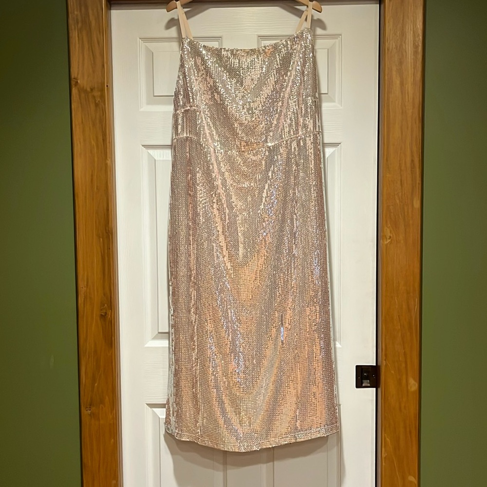 Iridescent sequin dress- NYE look!!